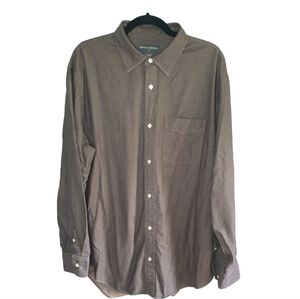 BANANA REPUBLIC Button Down Dress Shirt Brown Men's Size‎ XL